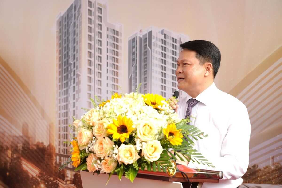 Lễ Khởi Công Dự Án Fenica Dĩ An: Mở Đầu Hành Trình Kiến Tạo 2 Chủ tịch UBND Phường Tân Đông Hiệp phát biểu tại lễ khởi công dự án Fenica