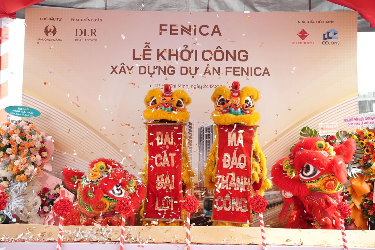 Lễ Khởi Công Dự Án Fenica Dĩ An: Mở Đầu Hành Trình Kiến Tạo 1 Toàn cảnh lễ khởi công dự án căn hộ Fenica Dĩ An ngày 24/12/2025