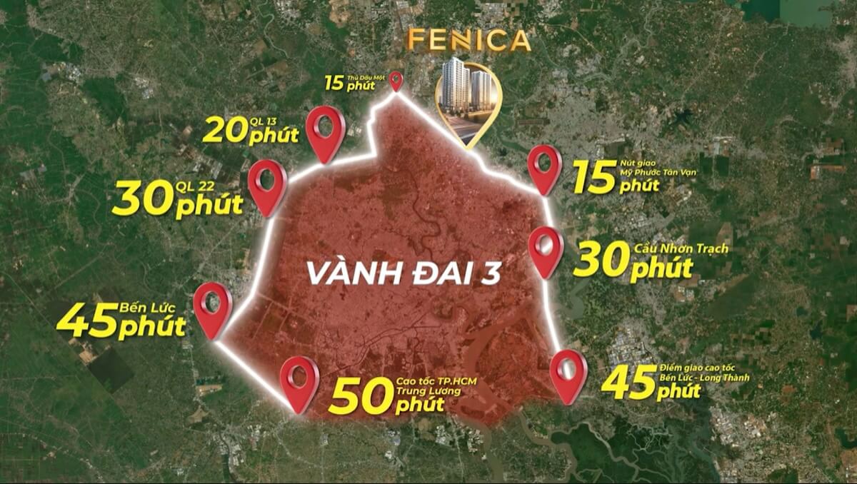 Giải Mã Tiềm Năng Đầu Tư Căn Hộ Fenica Dọc Tuyến Vành Đai 3 2 Dự án Fenica Dĩ An kết nối trực tiếp với Vành đai 3 và Metro